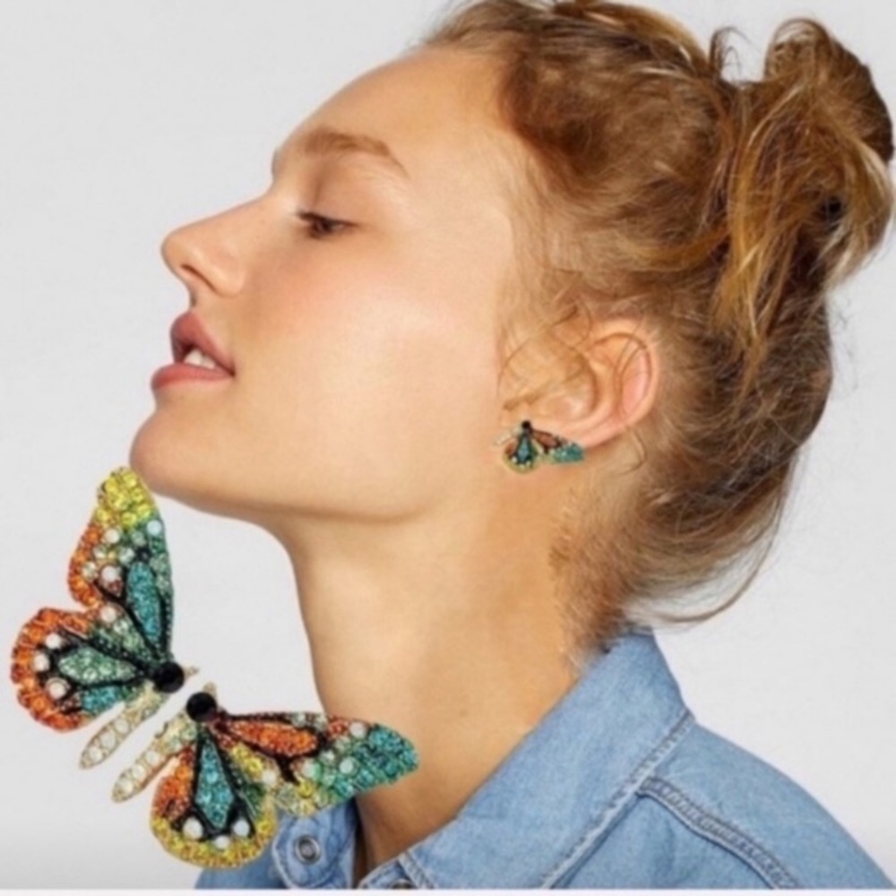 Butterfly earrings - Picture 2 of 2